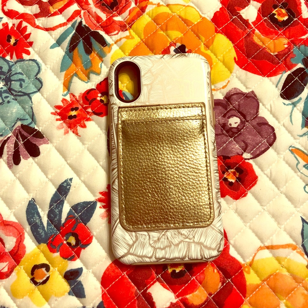 Used IPhone X OtterBox symmetry care w/gold pocket